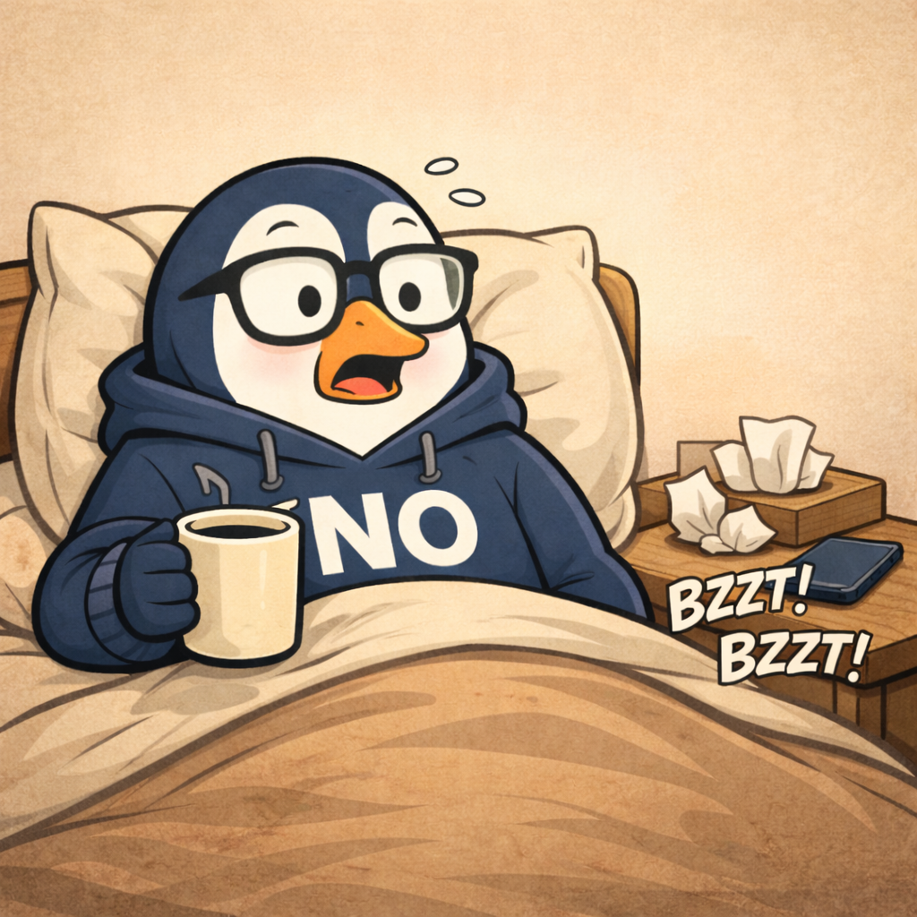 The Daemon vanishes and Nullwing's phone buzzes on the nightstand; Nullwing stares at it in horror.